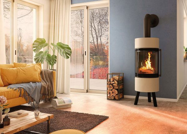 En vit kamin från Spartherm